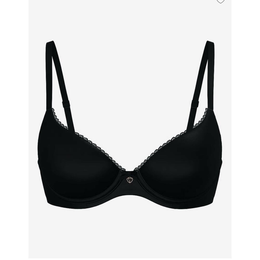 Victoria Secret BODY BY VICTORIA Lightly-Lined Demi Bra Black 36 B NWT